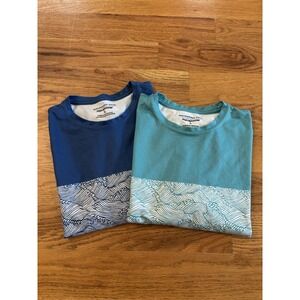 (2) Southern Tide Reyn Spooner Men's Large Performance T-Shirt Set Short Sleeve